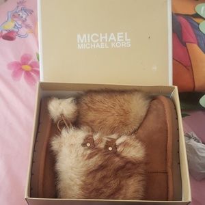 Michael Kors fur toddler boots